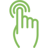 Green hand icon