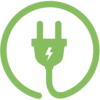 Green outlet plug icon